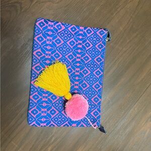 Colorful Geometric Clutch with Tassel
